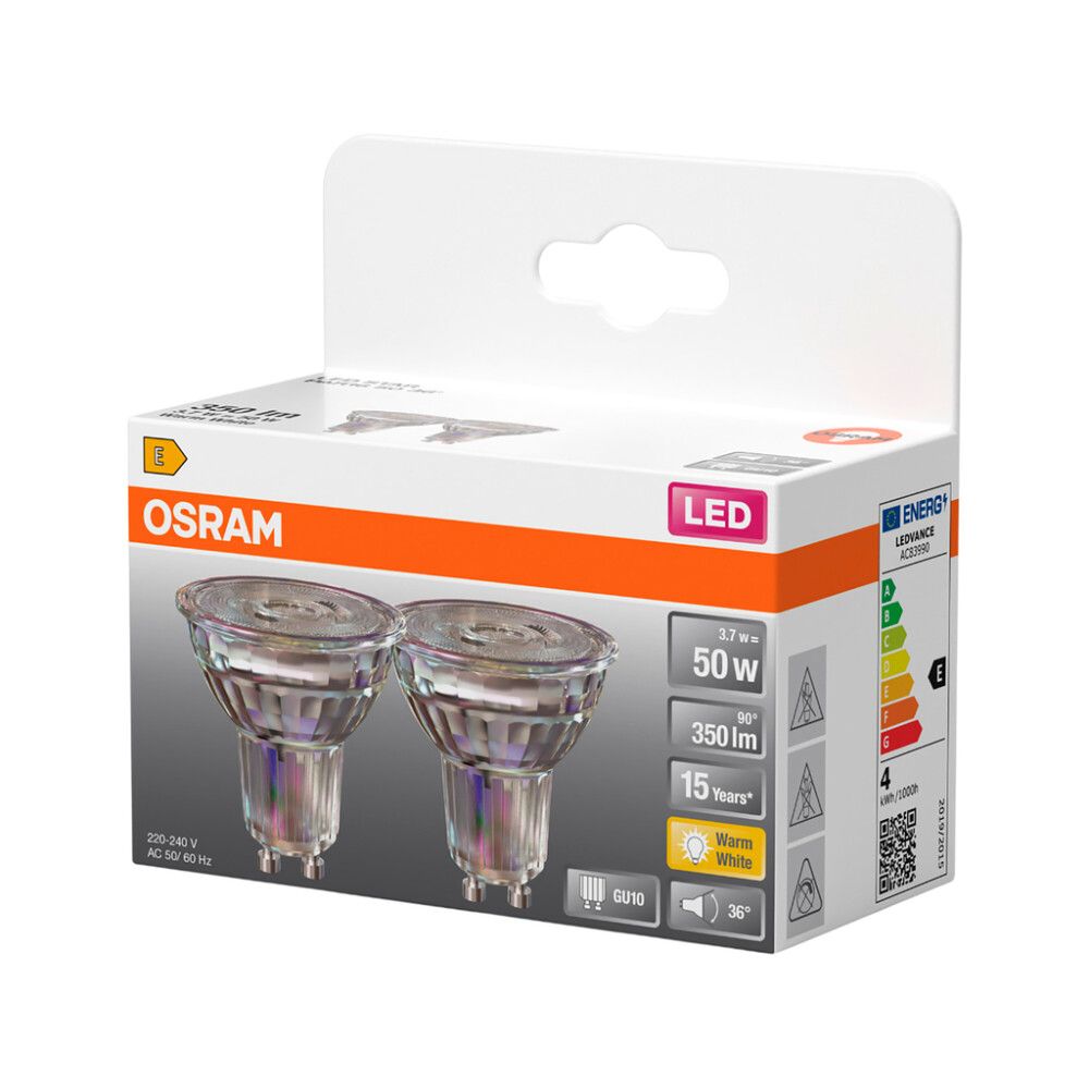 LED-lamp Osram Star PAR16 GU10 3,7 W 350 lm 2700 K 36° 2 tk/pk