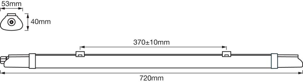 LED-üldvalgusti Osram Submarine Integrated Slim 10 W valge 0,6 m IP65