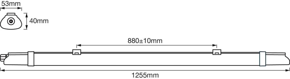 LED-üldvalgusti Osram Submarine Integrated Slim 36 W valge 1,2 m IP65