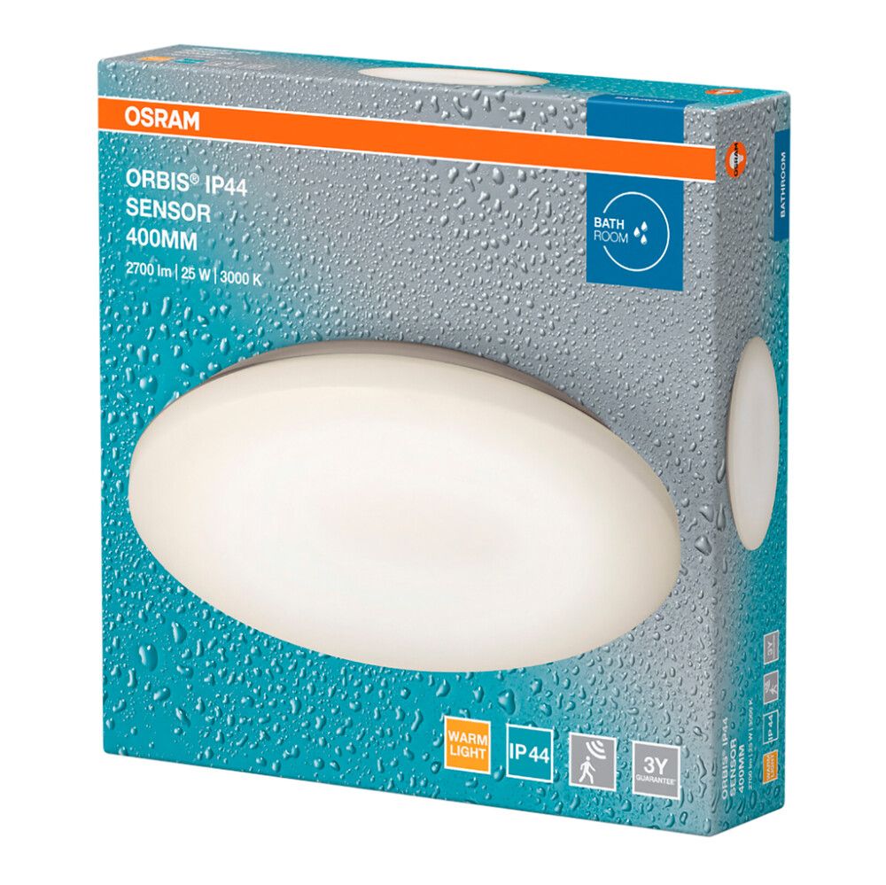LED-plafoon Osram Orbis Sensor 22 W 1800 lm 3000 K valge Ø 40 cm IP44
