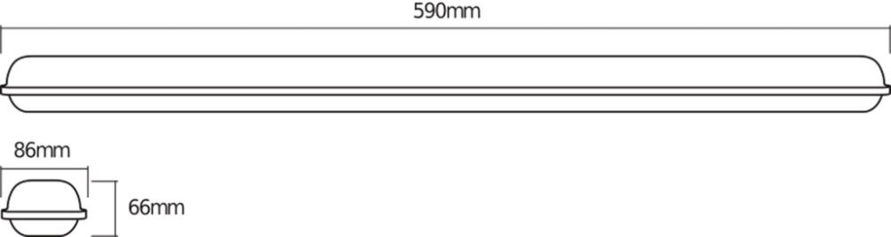 LED-üldvalgusti Osram Submarine Integrated 18 W valge 0,6 m IP65