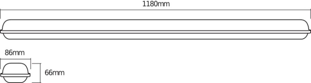 LED-üldvalgusti Osram Submarine Integrated 36 W valge 1,2 m IP65