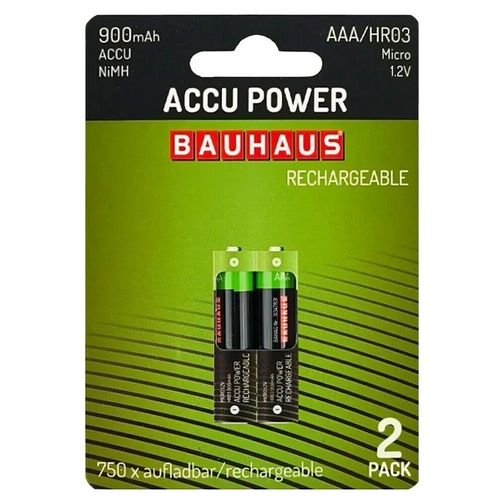 Akupatareid BAUHAUS AKKU POWER Micro AAA HR03 900 mAh - 2 tk
