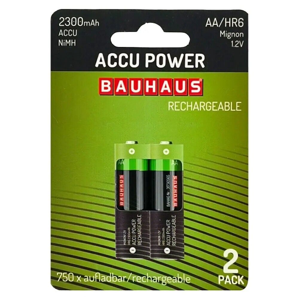 Akupatareid BAUHAUS AKKU POWER Mignon AA HR6 2300 mAh - 2 tk