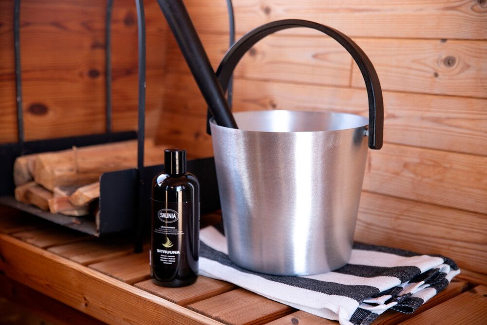 Saunaämber Saunia alumiinium/must 7 l