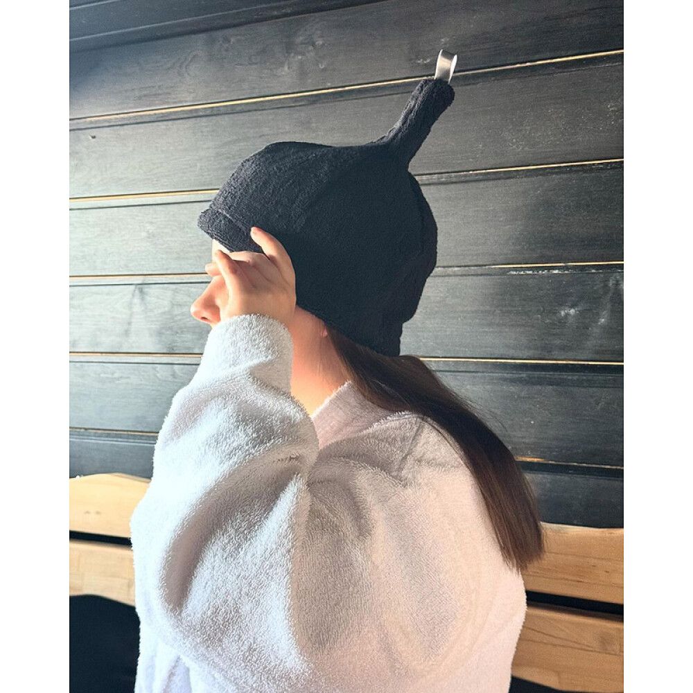 Saunamüts Saunia torukujuline linane frotee