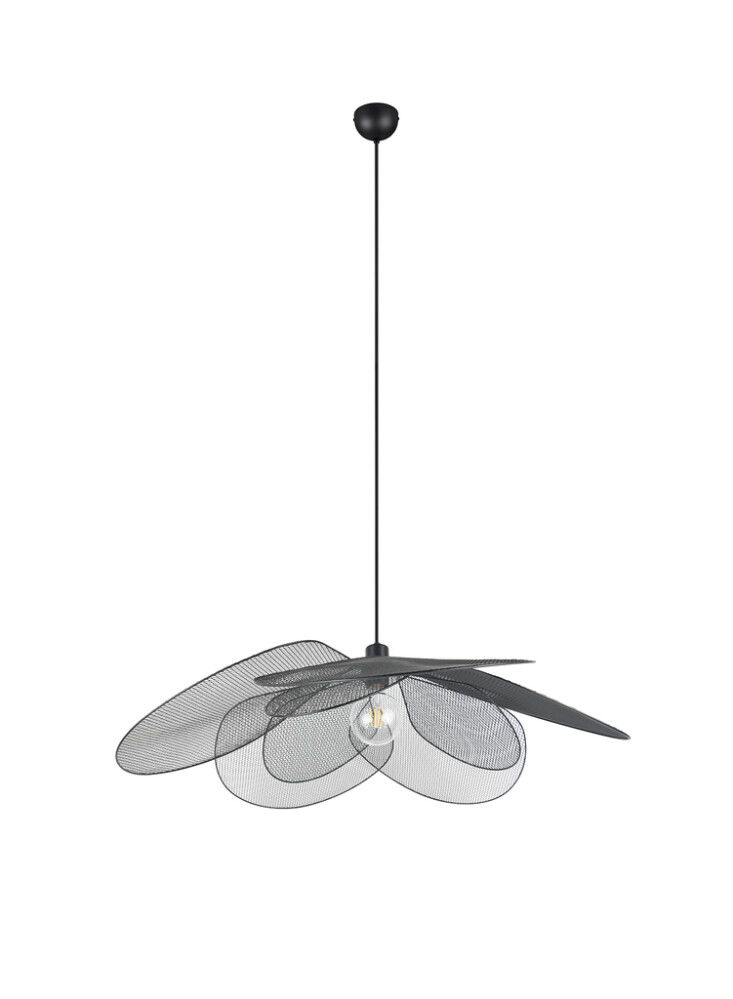 Rippvalgusti Trio Fleure mattmust Ø 87 cm