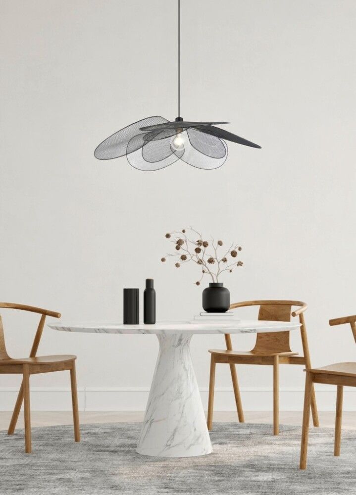 Rippvalgusti Trio Fleure mattmust Ø 87 cm