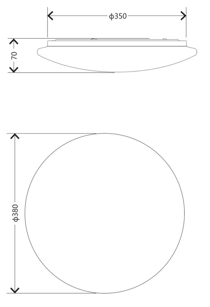LED-plafoon Trio Umbria  Ø 38 cm valge
