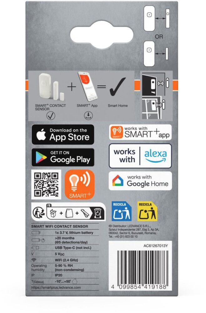 Osram Smart+ Wifi ukseandur IP20