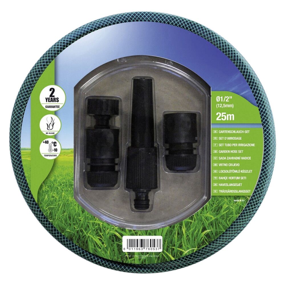 Vooliku komplekt otsikutega 13 mm (1/2"), 25 m