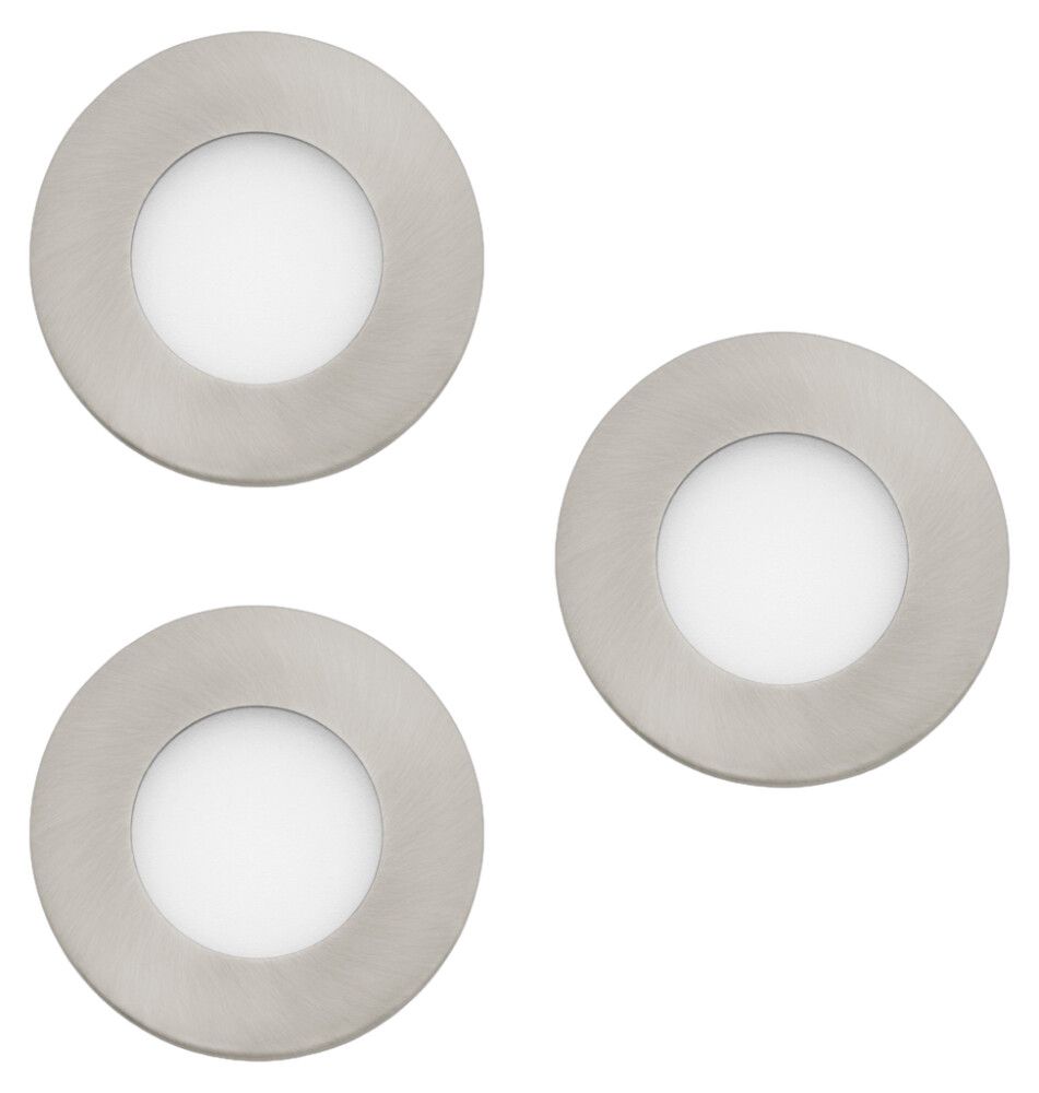 Süvistatavad LED-kohtvalgustid Eglo Connect.z Fueva-Z Ø 8,5 cm harjatud teras 3-osaline