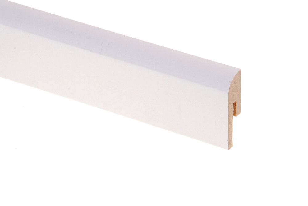 Põrandaliist MDF R10 valge 12 x 42 x 2750 mm