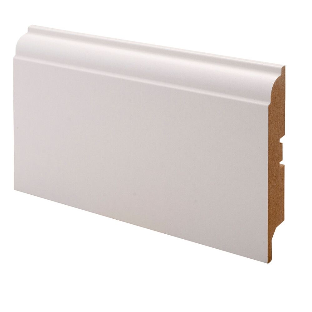 Põrandaliist MDF valge 15 x 92 x 2750 mm