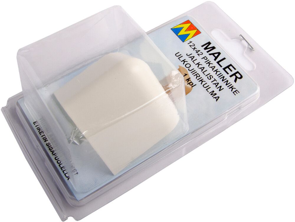 Põrandaliistu välisnurk PVC valge 12 x 42 mm