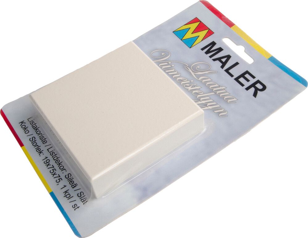 Dekoratiivne detail Maler MDF Sile Valge 19 x 75 x 75 mm