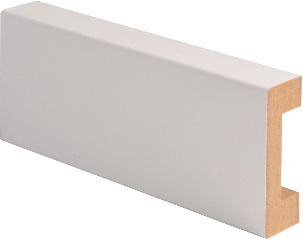 Katteliist MDF juhtmesoonega 19 x 58 x 2200 mm valge