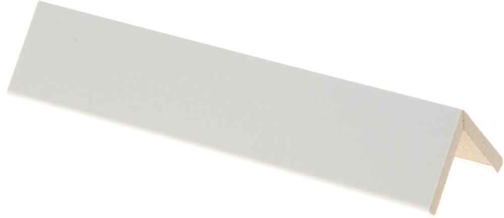 Voldikliist MDF valge poolläikiv 30 x 30 x 2750 mm
