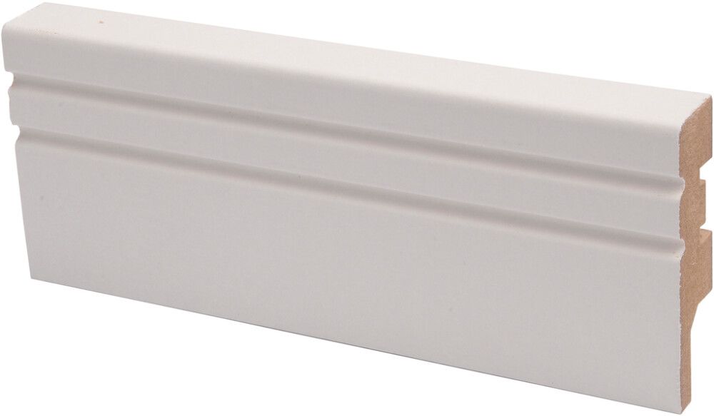 Põrandaliist MDF valge 15 x 58 x 2750 mm