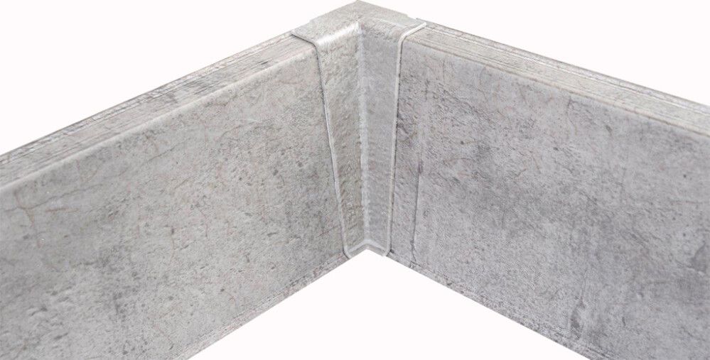 Põrandaliistu sisenurk PVC hall tamm 22 x 75 mm