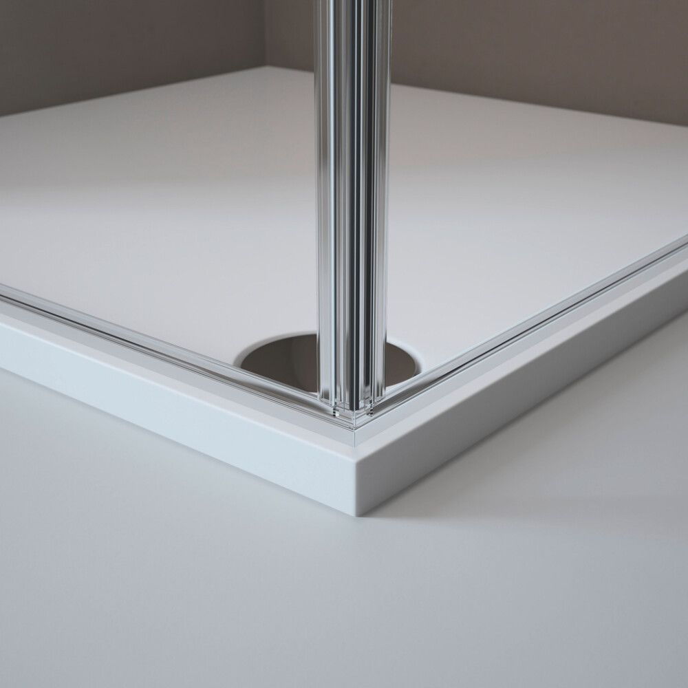 Dušinurk Corniche Light 80 x 80 cm kroomitud