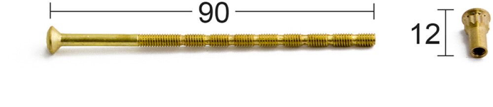 Lukukruvi Habo M4 x 90 mm