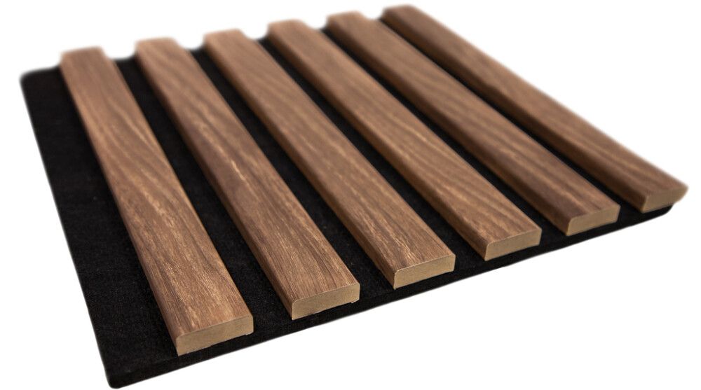 Akustiline paneel Maler Louvre Acoustic Exquisite pähkel/must 19 x 300 x 2800 mm