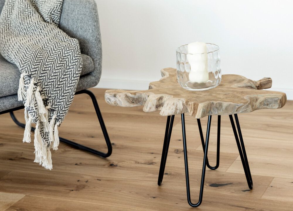 Servamata puitplaat tiigipuu ø 45 cm