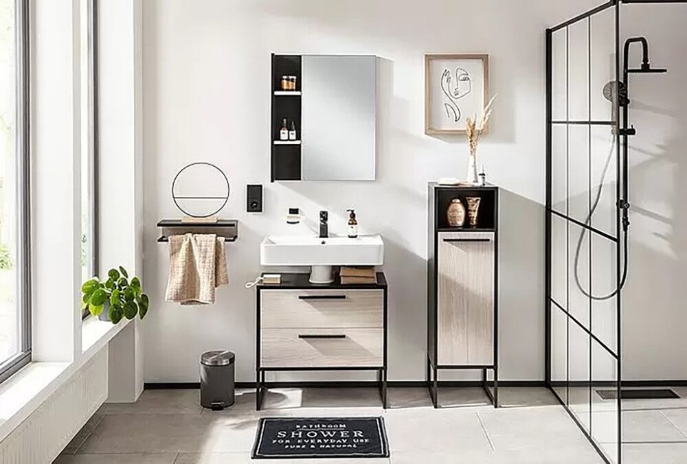 Valamukapp Bauhaus Jannik 65 x 32,5 x 66,5 cm, antratsiit/hall