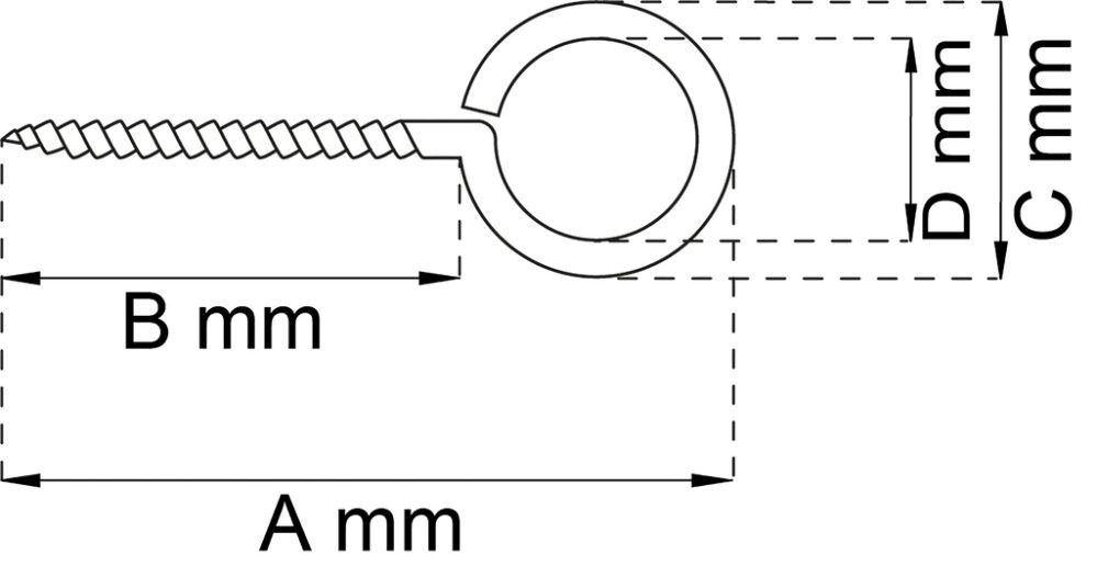 Silmuskruvi 1 Habo must 35 mm 10 tk