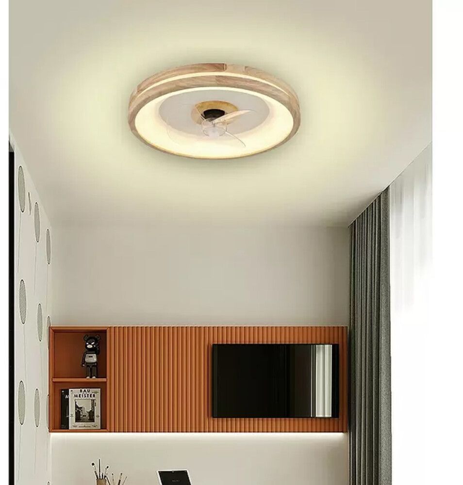 LED-plafoon Voltomat ventilaatoriga Santana Ø 50 cm