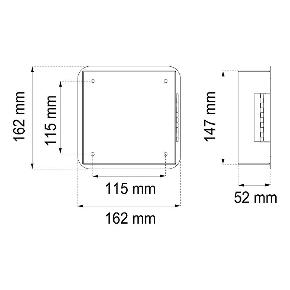 Võtmekapp Habo Nest 162 x 162 mm must
