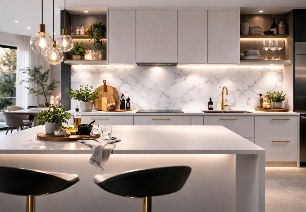 Taustaplaat Maler valge marmor 8 x 616 x 2815 mm