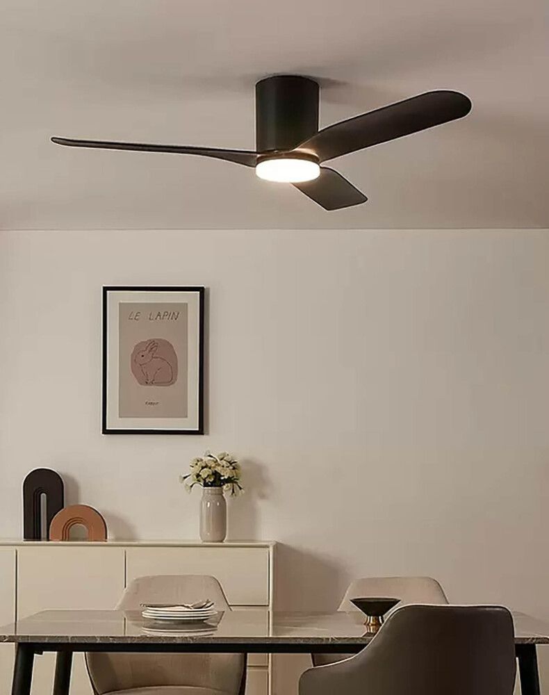 Ventilaator-valgusti BAUHAUS Mattia  must