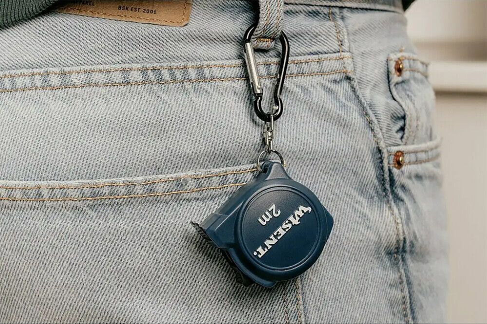 Võtmehoidja/mõõdulint 2 m karabiiniga