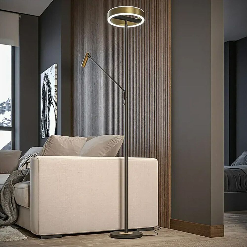 Põrandavalgusti Tween Light Orlando 180 cm Must/Kuldne