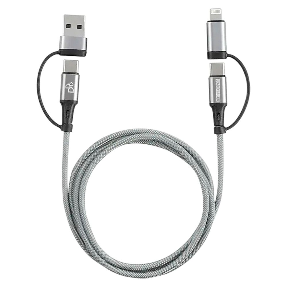 USB-kaabel Bauhaus 2+2 hõbe 1 m