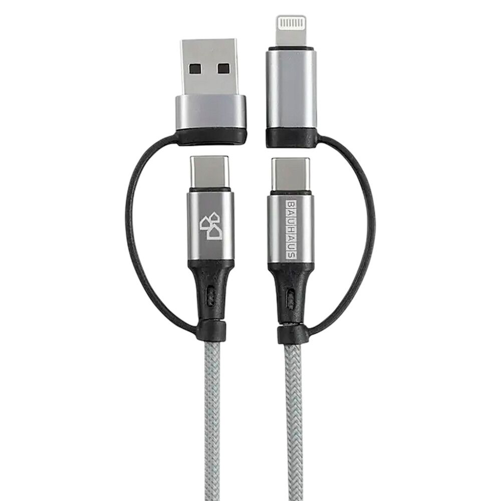 USB-kaabel Bauhaus 2+2 hõbe 1 m