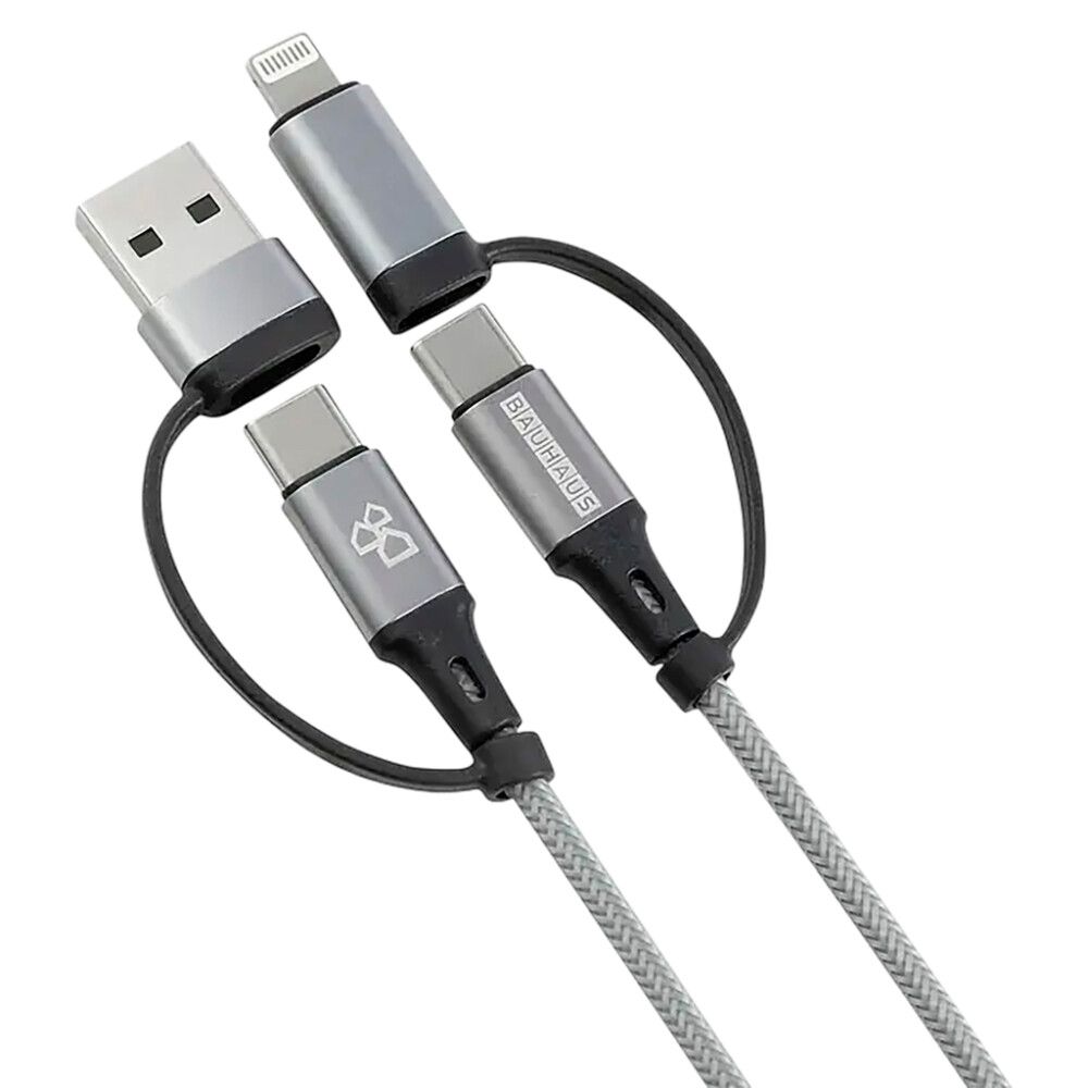 USB-kaabel Bauhaus 2+2 hõbe 1 m
