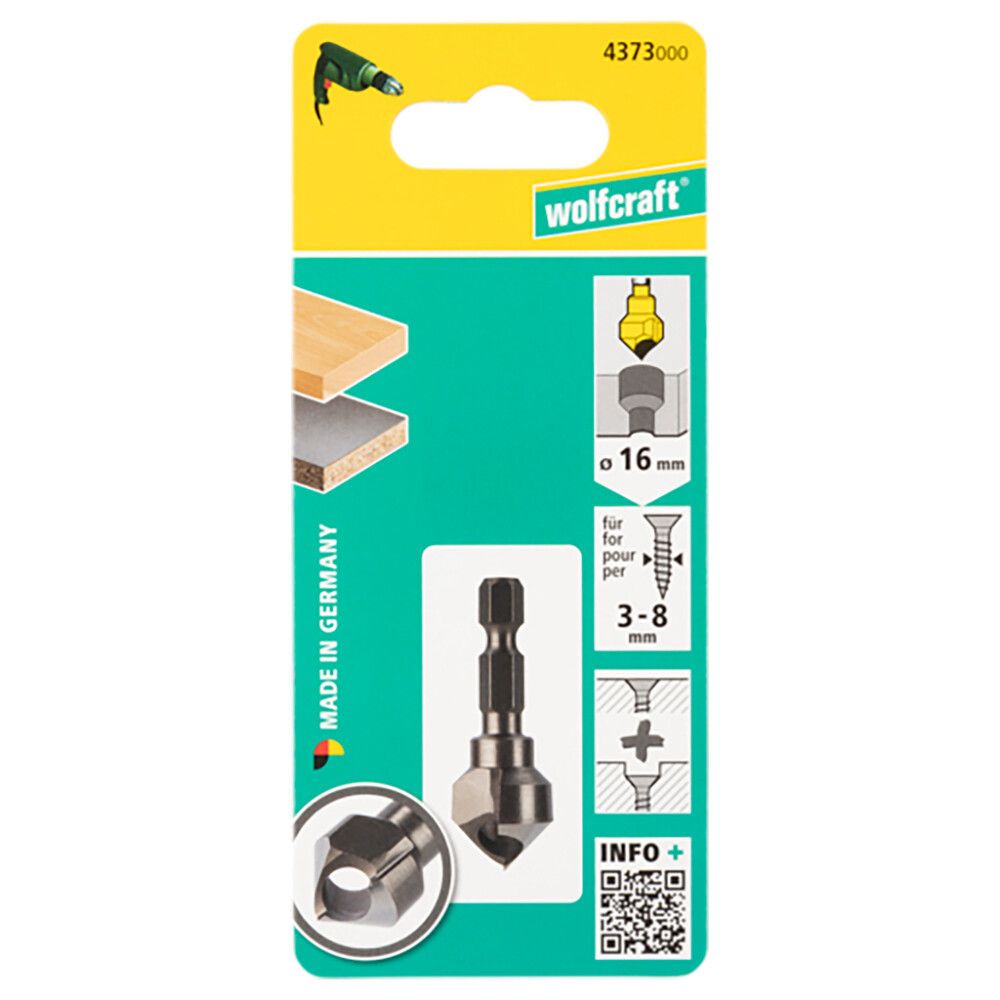 Perforeeritud uputuspuur Wolfcraft 16 mm