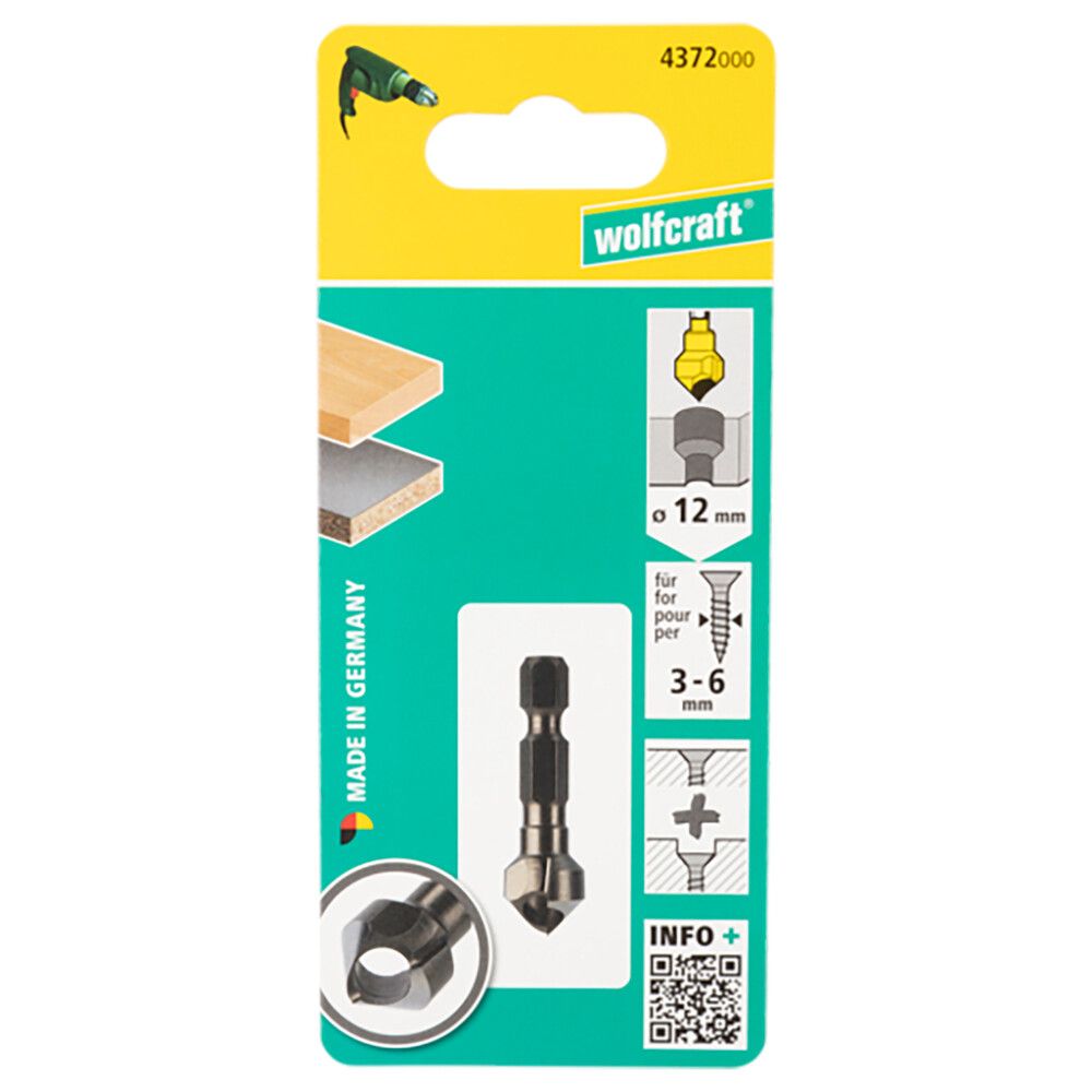 Perforeeritud uputuspuur Wolfcraft 12 mm