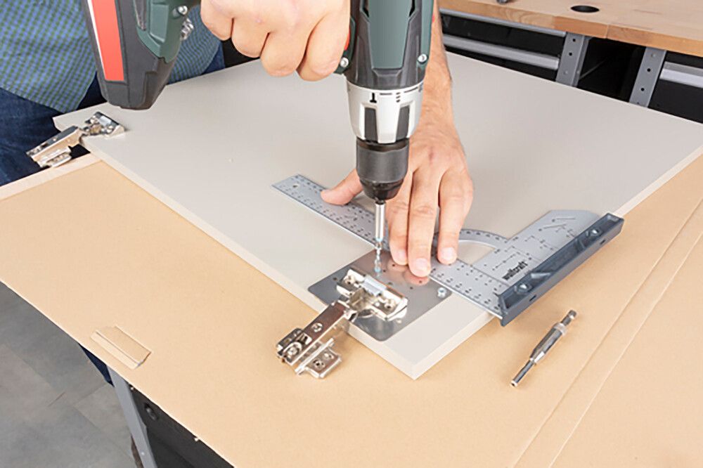 Tööriistakomplekt mööblihingede parandamiseks Wolfcraft 17-osaline