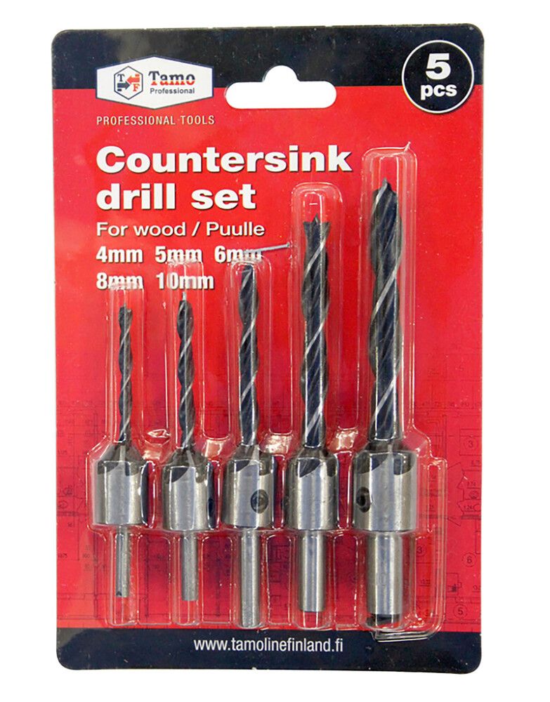 Puuride komplekt Tamo 4/5/6/8/10 mm 5 tk
