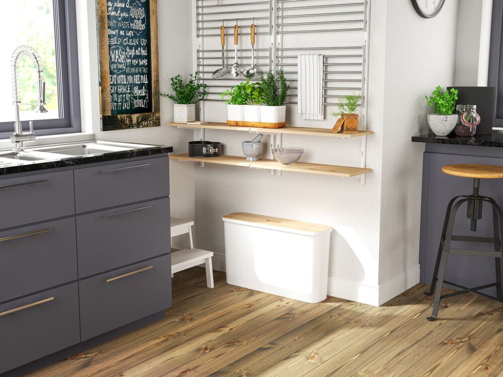 Jäätmete sorteerimiskast SmartStore™ Collect Slim 46 l valge