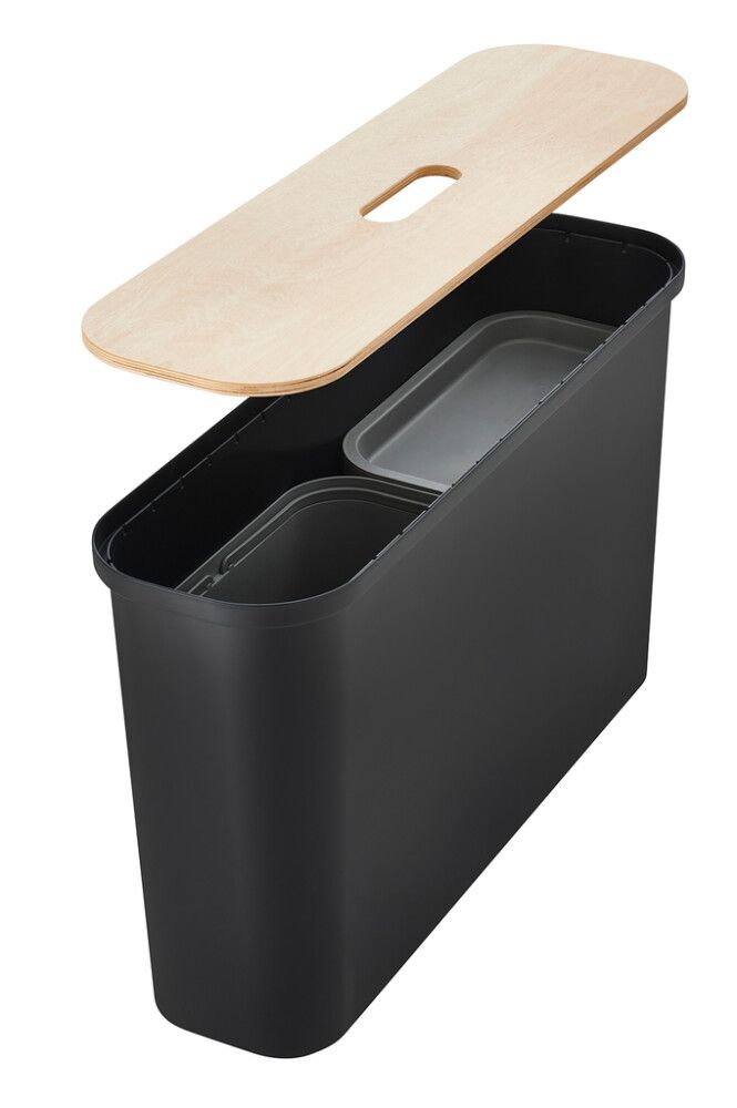 Jäätmete sorteerimiskast SmartStore™ Collect Slim 46 l must