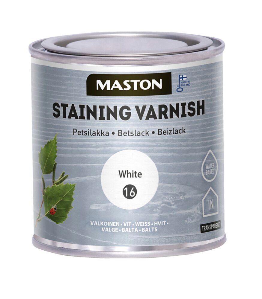 Peitslakk Maston Staining Varnish 250 ml 16 Valge