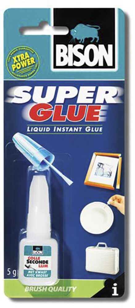 Kodu- ja hobiliimid Bison superliim pintsel 5 g läbipaistev
