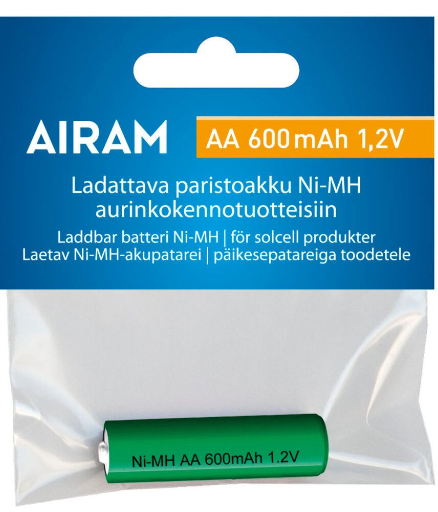 Ni-MH akupatarei AA 600 mAh