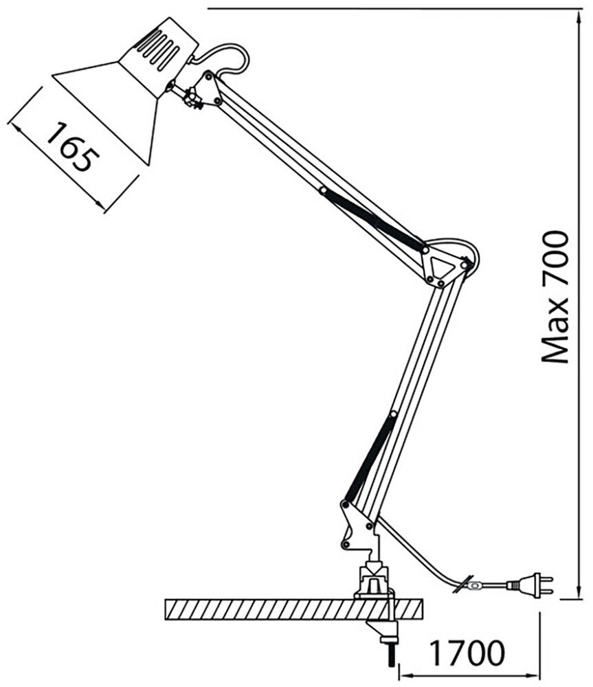 Lauavalgusti Airam Venla, must