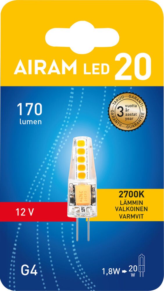 LED-lamp Airam PO 827 160 lm 1,6 W G4 12 V